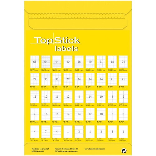 Etikett címke Topstick 192x61 mm szegéllyel 100 ív 400 db/doboz