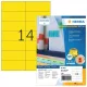 Etikett címke Herma 105x42.3 mm szegély nélküli sárga 100 ív 1400 db/doboz