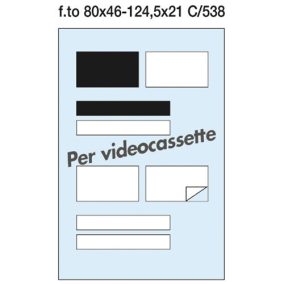   Etikett címke Pátria 80x46 mm és 124.5x21 mm videokazetta gerinchez