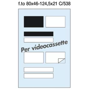   Etikett címke Pátria 80x46 mm és 124.5x21 mm videokazetta gerinchez