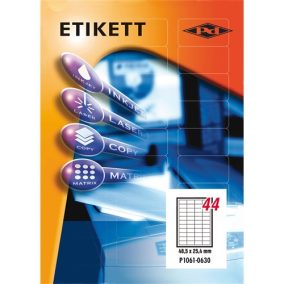   Etikett címke pd 48.5x25.4 mm szegéllyel 100 ív 4400 db/doboz