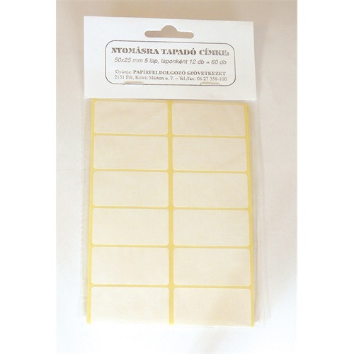 Etikett címke 50x25 mm 60 db/csomag