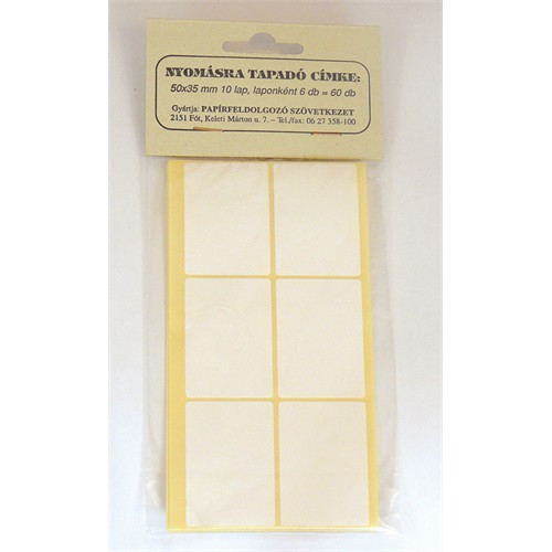 Etikett címke 50x35 mm 60 db/csomag