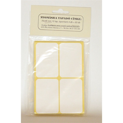 Etikett címke 70x45 mm 60 db/csomag