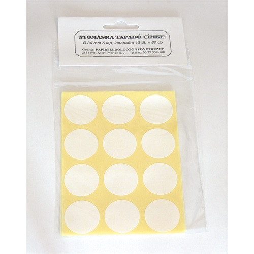 Etikett címke 30 mm kör 60 db/csomag
