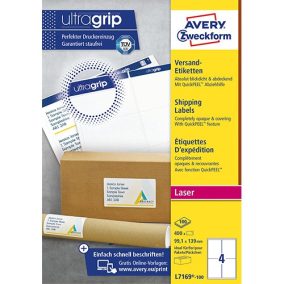   Etikett címke Avery 99,1x139 mm nagyfedőképességű fehér