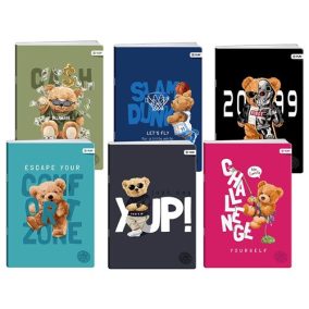 Füzet Play Teddy bears A/4 tűzött 40 lapos kockás Füzet Play Teddy bears A/4 tűzött 40 lapos kockás