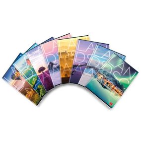 Füzet Pigna Landscape A/4 tűzött 42 lapos kockás Füzet Pigna Landscape A/4 tűzött 42 lapos kockás