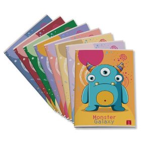 Füzet Pigna Monster Galaxy A/4 tűzött 42 lapos kockás Füzet Pigna Monster Galaxy A/4 tűzött 42 lapos kockás