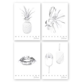 Füzet Pigna Monocromo Silver A/4 tűzött 38 lapos vonalas