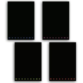   Füzet Pigna Black & Fluo A/4 tűzött 42 lapos kockás margós