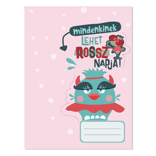 Füzet pd nagyalakú kockás Monsters