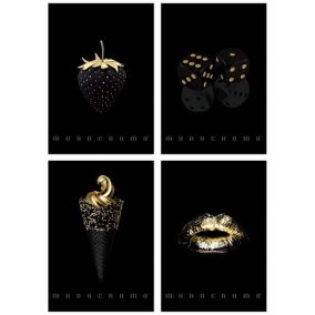 Füzet Pigna Monocromo Gold A/4 tűzött 38 lapos vonalas