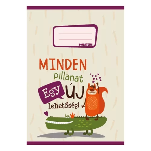 Füzet pd kisalakú 16-32 vonalas Monsters