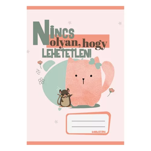 Füzet pd kisalakú 16-32 vonalas Monsters