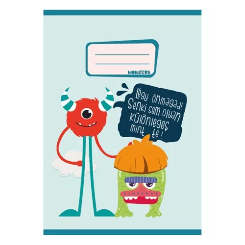 Füzet pd kisalakú 21-32 vonalas Monsters