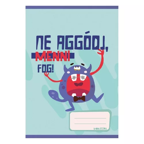 Füzet pd kisalakú 27-32 kockás Monsters