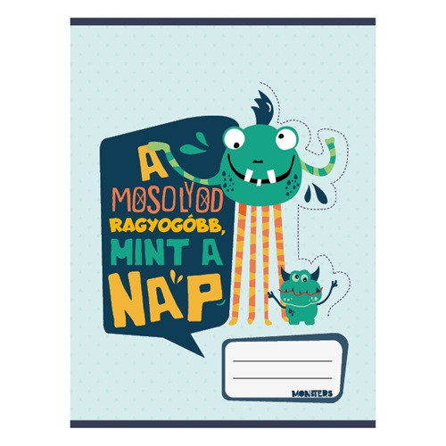Füzet pd nagyalakú vonalas Monsters