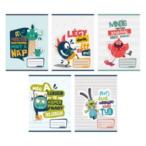 Füzet pd nagyalakú kockás Monsters