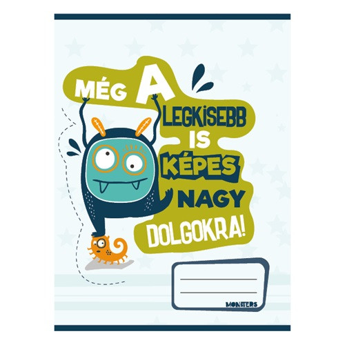 Füzet pd nagyalakú kockás Monsters