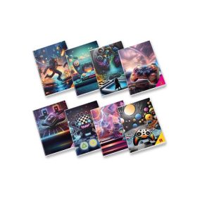   Füzet Pigna Electronic games A/4 tűzött 42 lapos kockás margós