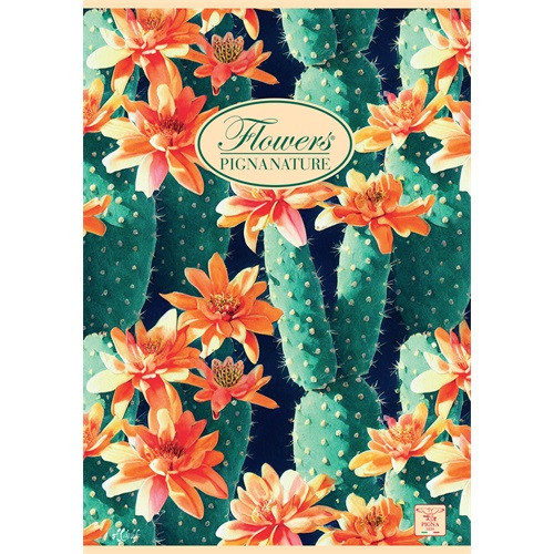 Füzet Pigna Nature Flowers A/4 tűzött 42 lapos kockás