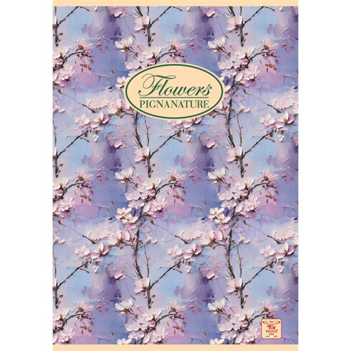 Füzet Pigna Nature Flowers A/4 tűzött 42 lapos kockás