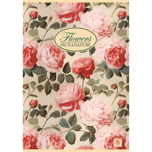 Füzet Pigna Nature Flowers A/4 tűzött 42 lapos kockás