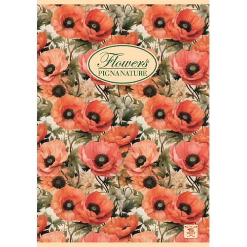 Füzet Pigna Nature Flowers A/5 tűzött 42 lapos vonalas