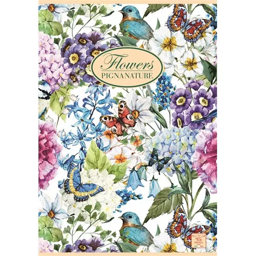 Füzet Pigna Nature Flowers A/5 tűzött 42 lapos kockás