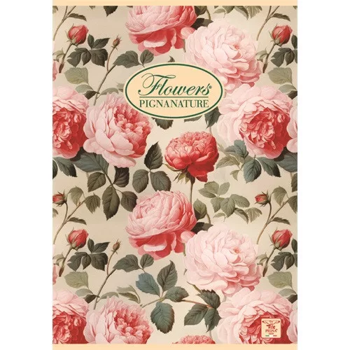 Füzet Pigna Nature Flowers A/5 tűzött 42 lapos kockás