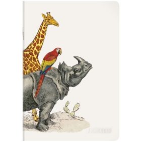   Füzet Clairefontaine Deyrolle Animalis A/4 48 lapos, vonalas, margós, puha fedeles, vegyes