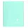 Spirálfüzet Clairefontaine Koverbook Blush A/5 80 lapos PP borítású vonalas menta