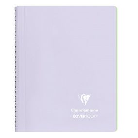 Spirálfüzet Clairefontaine Koverbook Blush A/5 80 lapos PP borítású vonalas lila   Spirálfüzet Clairefontaine Koverbook Blush A/5 80 lapos PP borítású vonalas lila