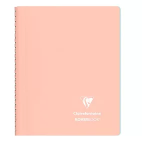   Spirálfüzet Clairefontaine Koverbook Blush A/5 80 lapos PP borítású vonalas korall