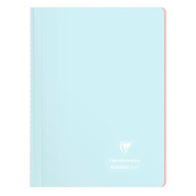 Spirálfüzet Clairefontaine Koverbook Blush A/4 80 lapos PP borítású vonalas jégkék   Spirálfüzet Clairefontaine Koverbook Blush A/4 80 lapos PP borítású vonalas jégkék