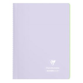 Spirálfüzet Clairefontaine Koverbook Blush A/4 80 lapos PP borítású vonalas lila   Spirálfüzet Clairefontaine Koverbook Blush A/4 80 lapos PP borítású vonalas lila
