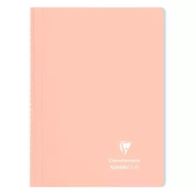   Spirálfüzet Clairefontaine Koverbook Blush A/4 80 lapos PP borítású vonalas korall