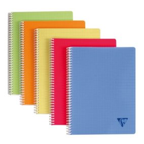 Spirálfüzet Clairefontaine Linicolor Fresh A/4-90 lapos kockás vegyes   Spirálfüzet Clairefontaine Linicolor Fresh A/4-90 lapos kockás vegyes