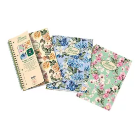   Spirálfüzet Pigna Nature Flowers A/4 120 lapos mikroperforált kockás