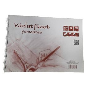 Vázlatfüzet spirálos B/4 32 lapos famentes fekvő Vázlatfüzet spirálos B/4 32 lapos famentes fekvő