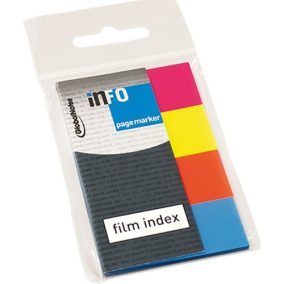   Oldaljelölő műanyag Info Notes 20x50 mm 4x40 lapos neon vegyes színek