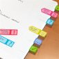   Oldaljelölő papír Info Notes 18x55 mm 6x25 lapos színes mintás