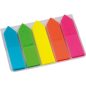   Oldaljelölő műanyag Info Notes 12x44 mm 5x25 lapos neon vegyes nyíl