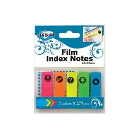   Oldaljelölő műanyag Centrum 45x12 mm 5x25 lapos neon színek piktogrammal