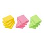  Öntapadós jegyzettömb Info Notes 50x40mm 3x100lapos élénk vegyes színű