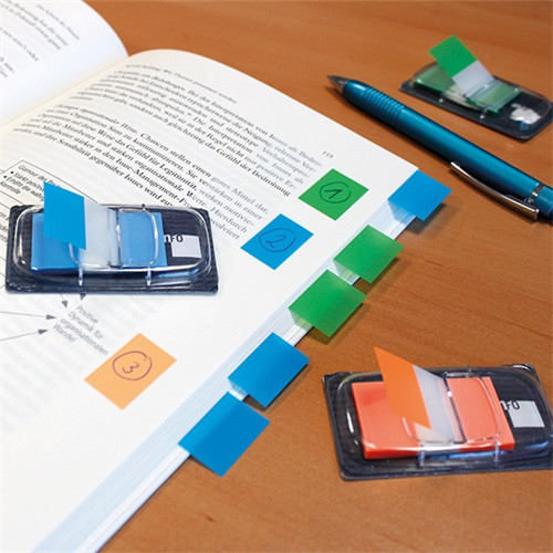 Oldaljelölő műanyag Info Notes Info Flag 25x43 mm 50 lapos áttetsző kék