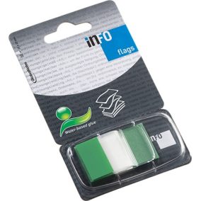   Oldaljelölő műanyag Info Notes Info Flag 25x43 mm 50 lapos áttetsző zöld