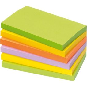   Öntapadós jegyzettömb Info Notes 125x75 mm 100 lapos élénk vegyes színek Spring