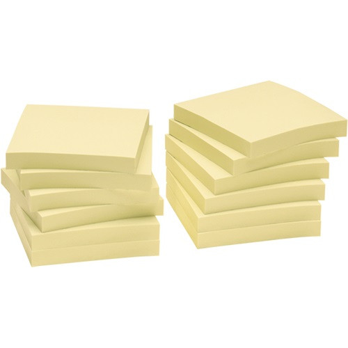 Öntapadós jegyzettömb Info Notes 50x40 mm 12x100 lapos sárga környezetbarát